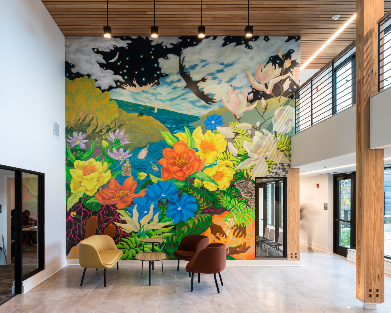 Dark is a Way and Light is a Place (Norris Homes Interior Mural ...